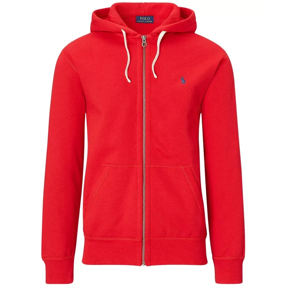 Polo Ralph Lauren Classic Full Zip Fleece Hoodie Red Size Large NEW